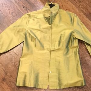 Alfani 100% Raw Silk Blouse